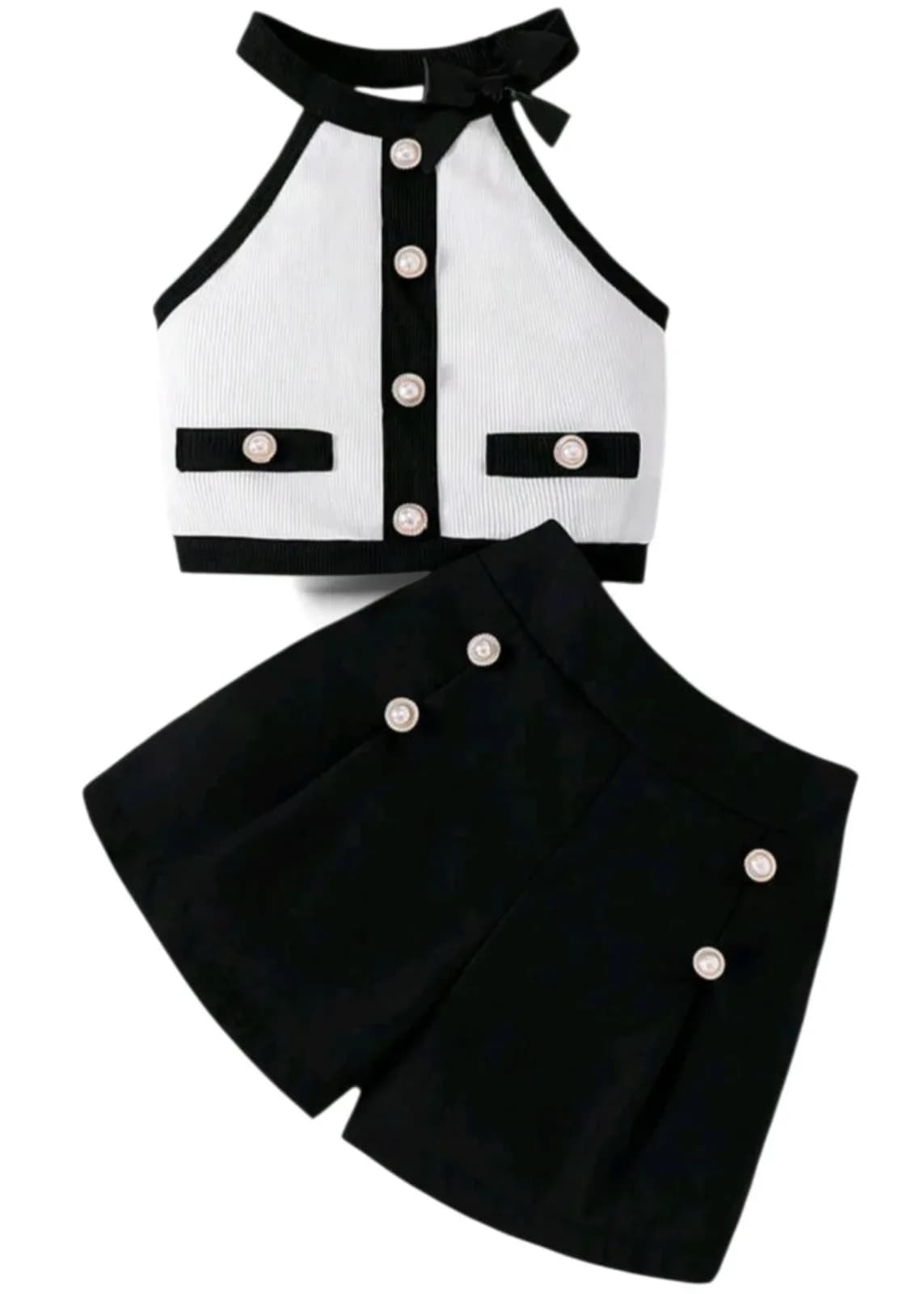 Blusa cuello alto + short — foto 1 de 2