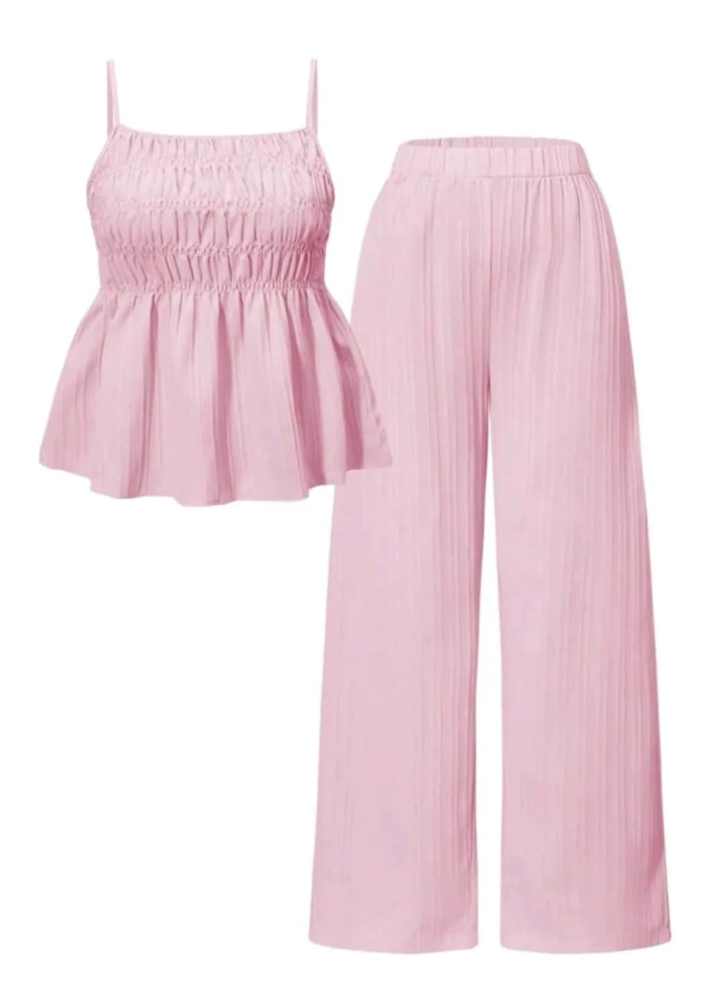 Blusa fruncida + pantalón de tela — foto 4 de 6
