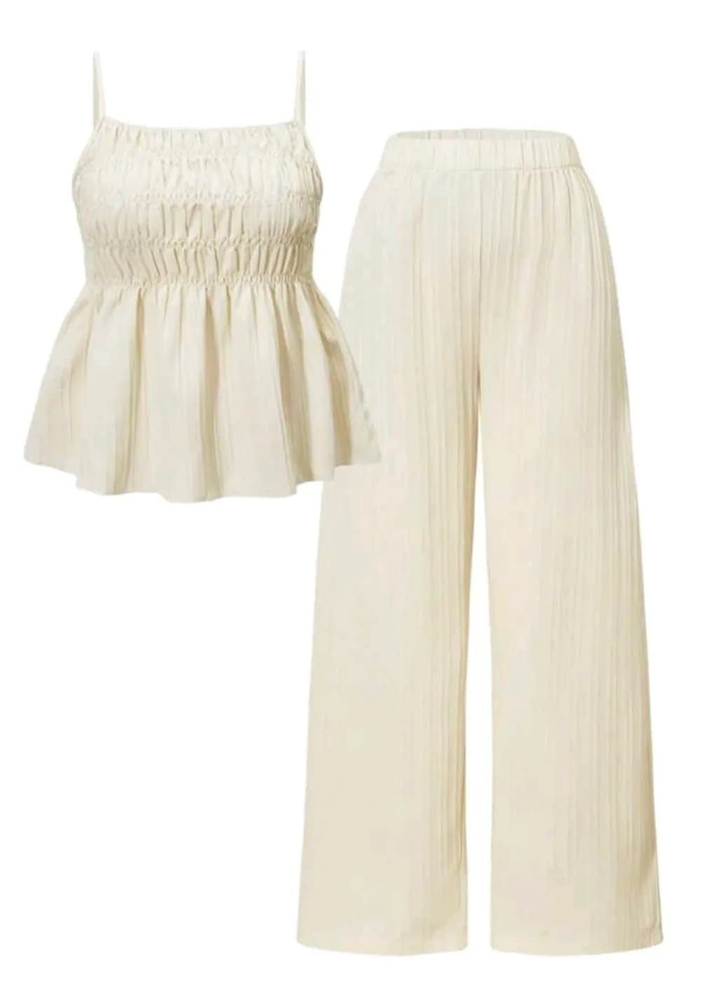 Blusa fruncida + pantalón de tela — foto 6 de 6
