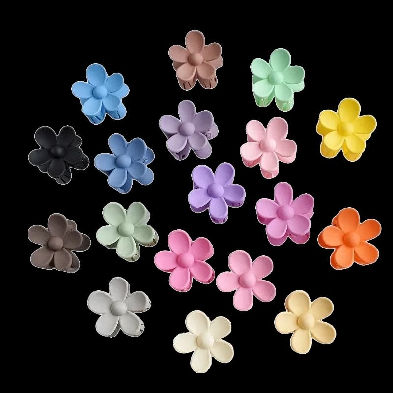 40 Mini Pinzas de Flor multicolor