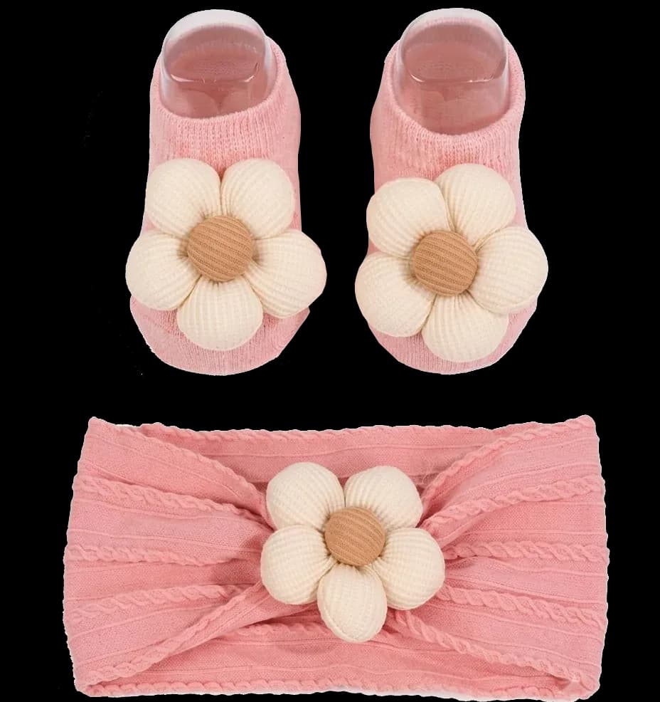 Set de medias y cintillo para bebé