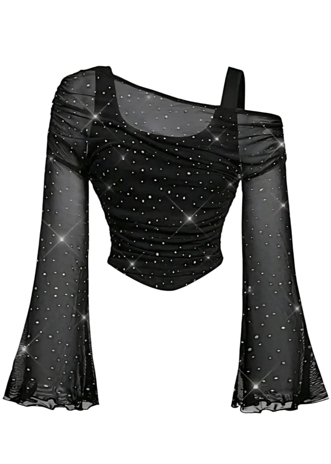 Blusa manga larga con lentejuelas