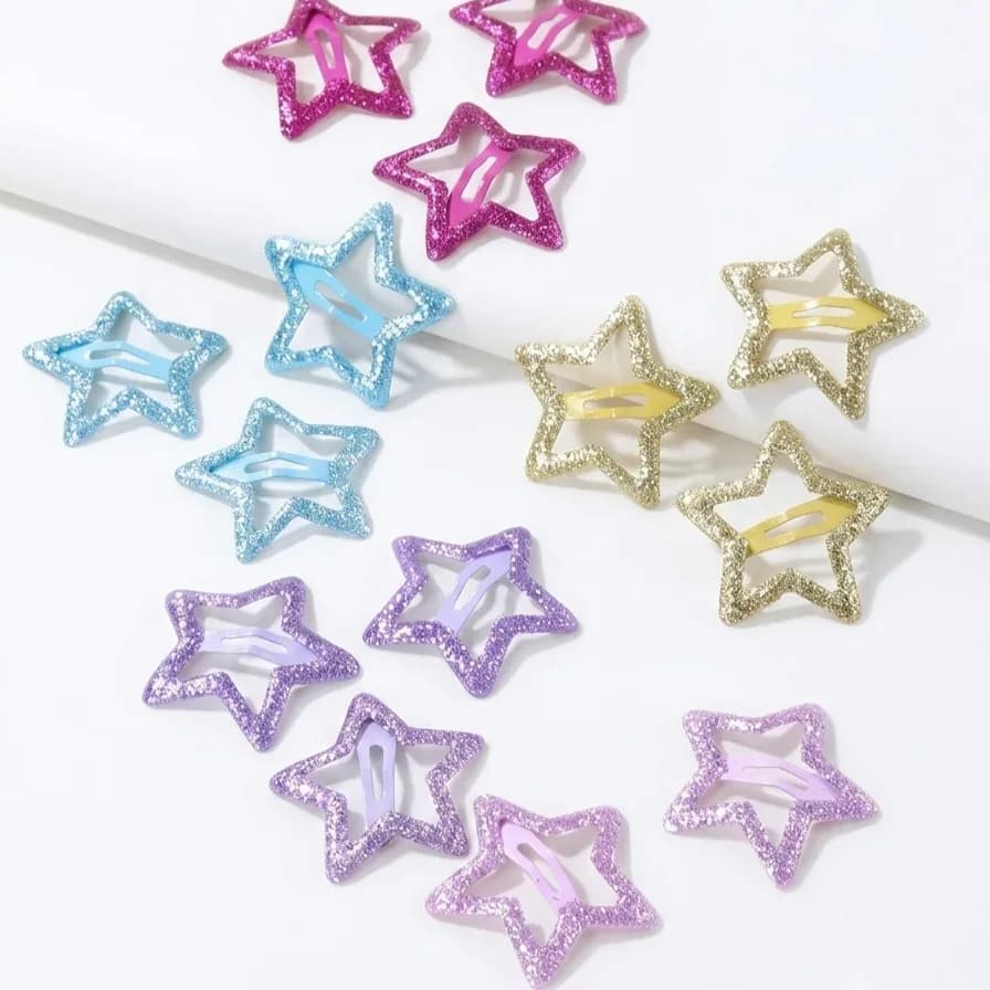 20 Clips de estrellas multicolor escarchadas — foto 2 de 2