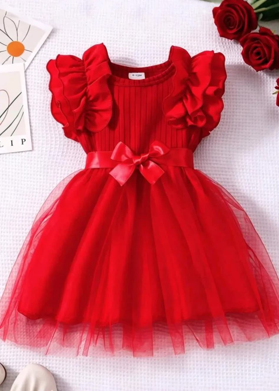Vestido malla y acanalado
